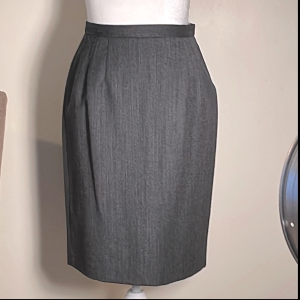 Talbots Wool Pencil Skirt Gray Sz 4